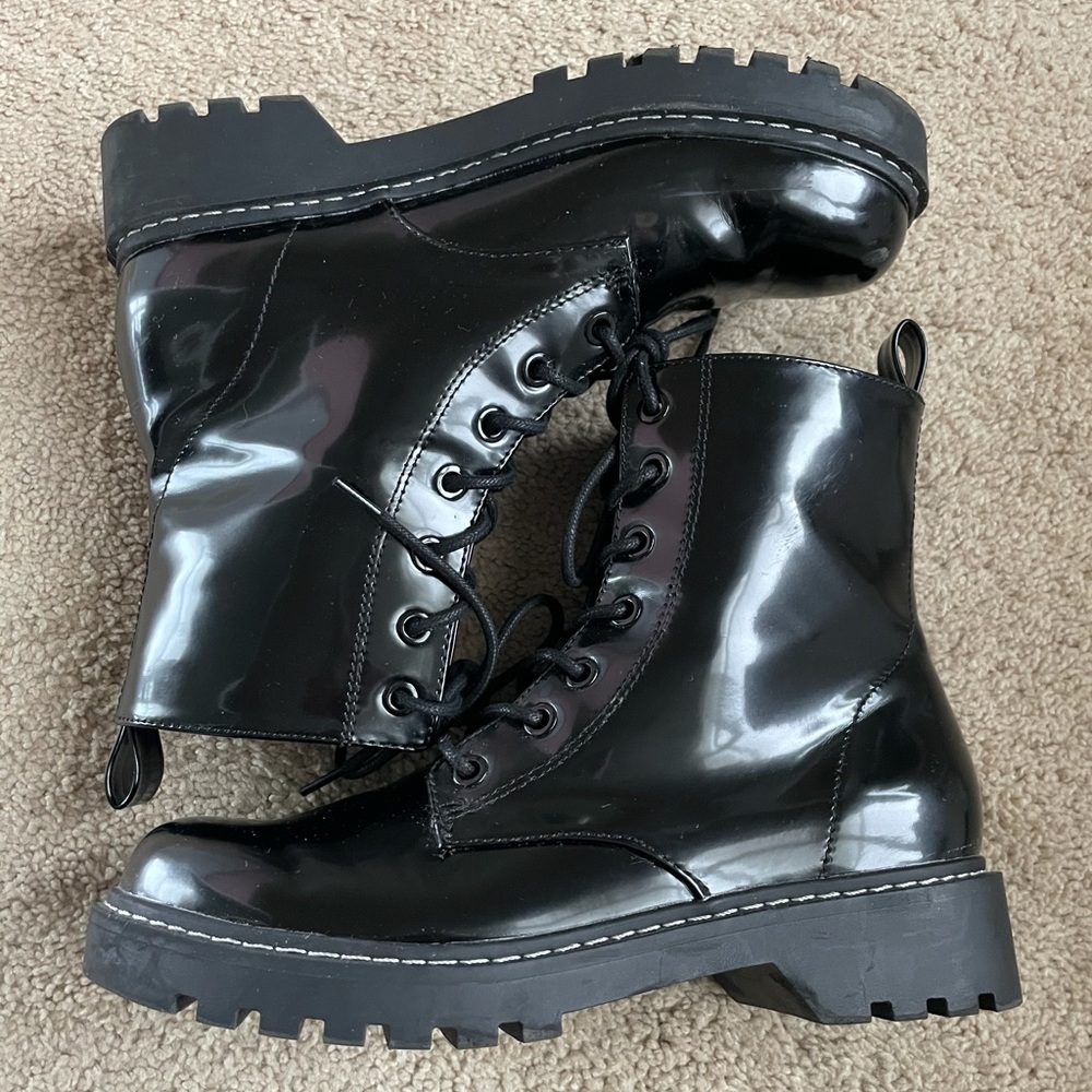 Lace up combat boots